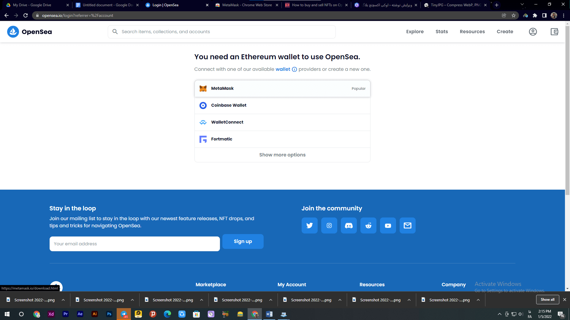 نصب metamask