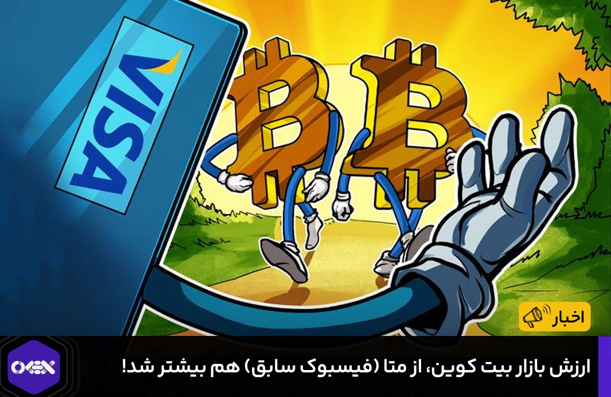 ارزش بازار بیت کوین از متا ، غول فناوری پیشی گرفت.