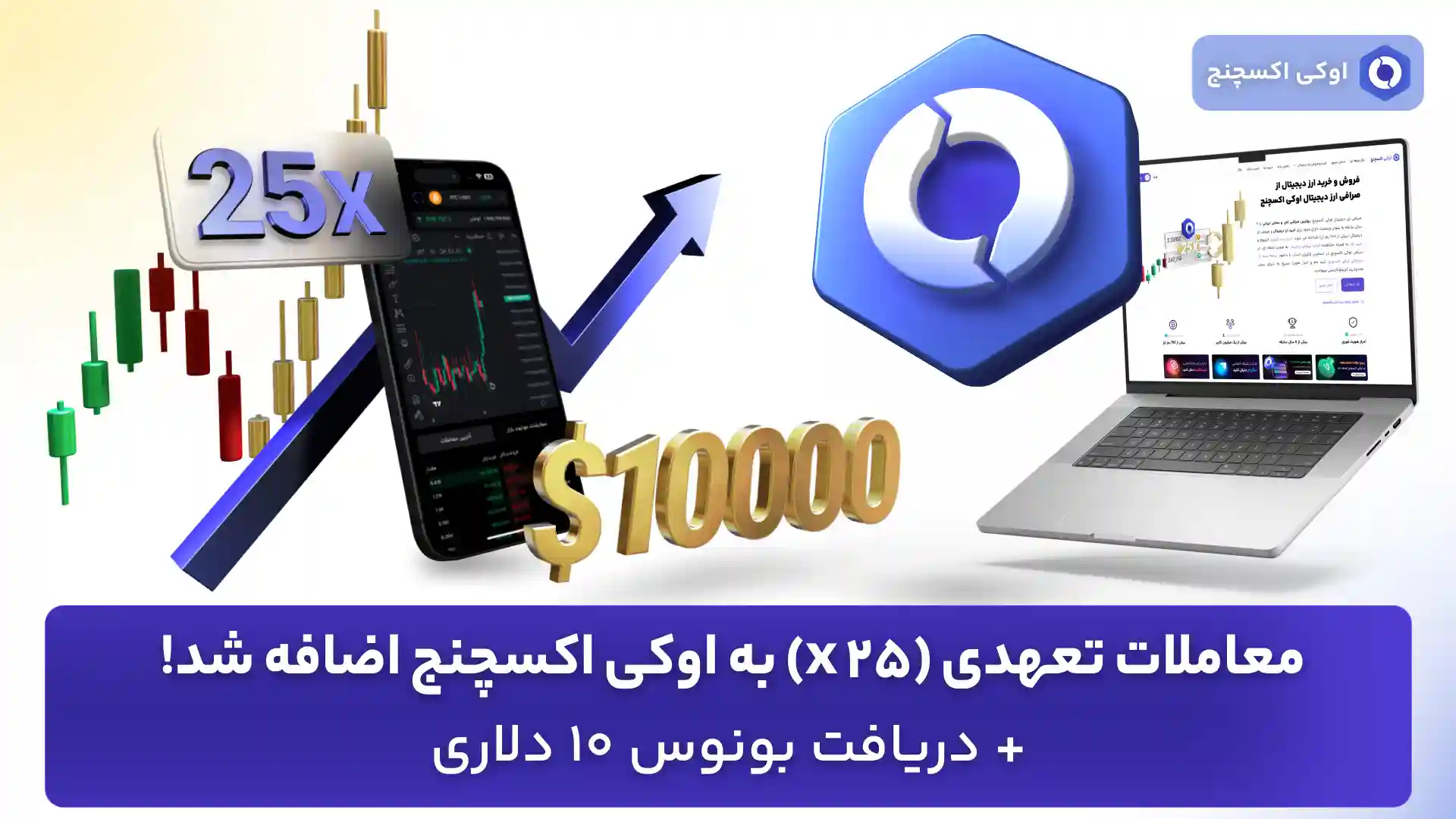 معاملات تعهدی در اوکی اکسچنج با اعتبار 10 دلاری