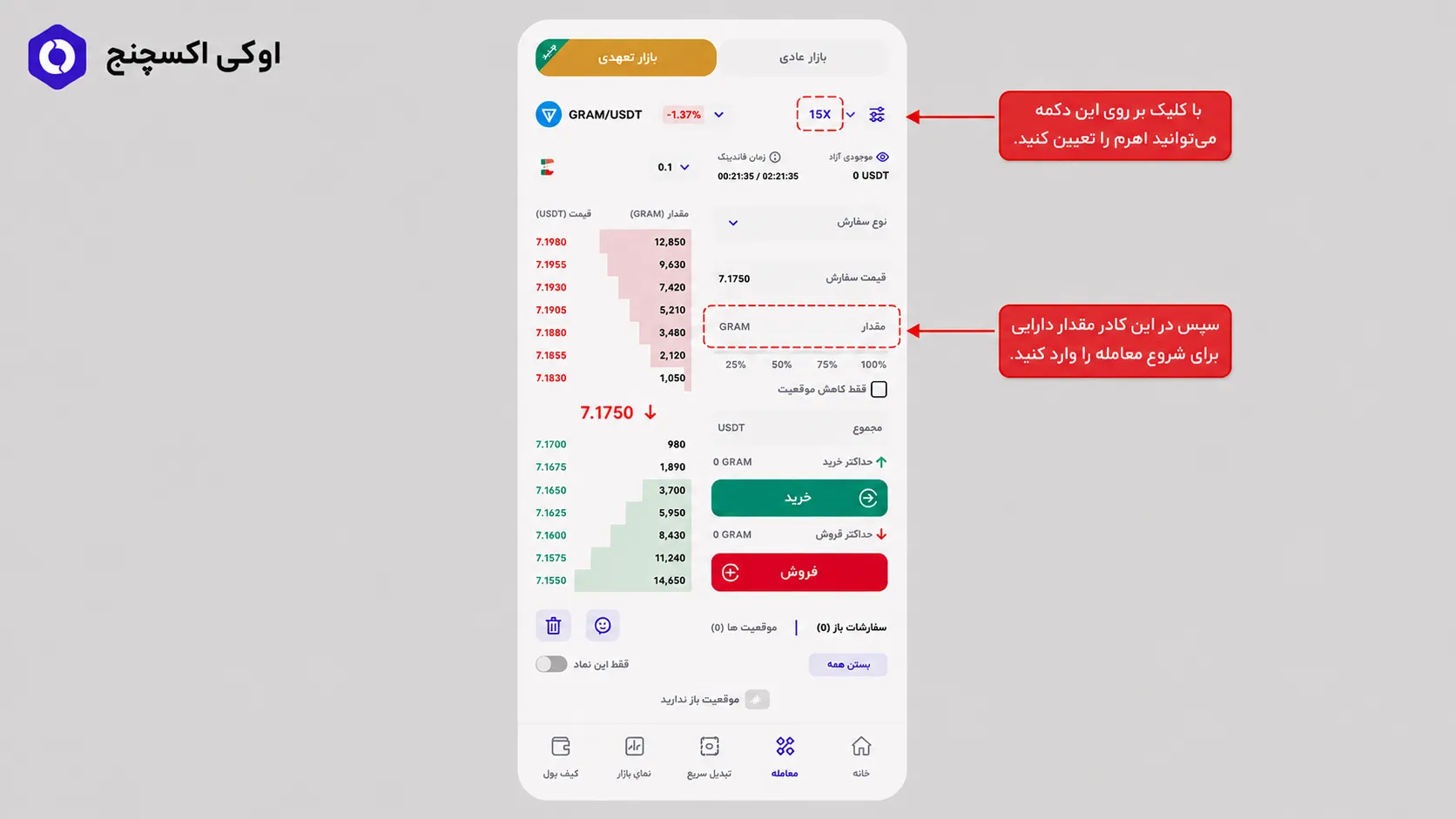 نحوه خرید ارز گرام کوین در اوکی اکسچنج
